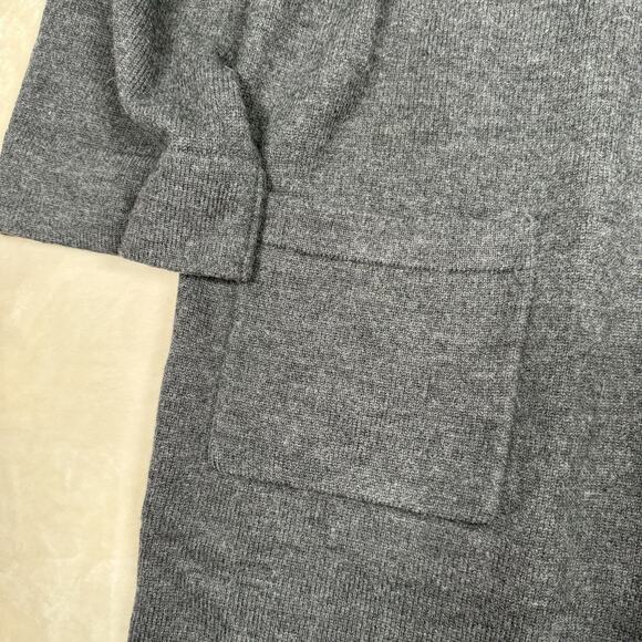 J. Mclaughlin 100% Wool Gray Open Cardigan Sweater Long Women's Size XL - Picture 2 of 7